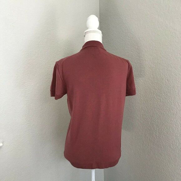 Zara Womens Maroon Short Hem Top Size Medium - Picture 2 of 6